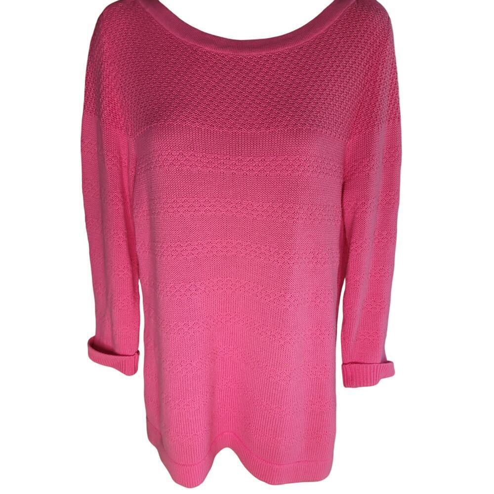 Christian Sirano Pink‎ Knit Sweater Womens Boat Neckline Sz M
